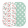 Desert Rose & Jade Polka Dot Changing Pad Cover/Bassinet