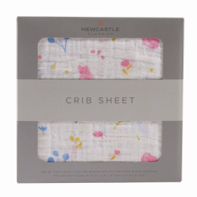 Watercolor Flower Crib Sheet