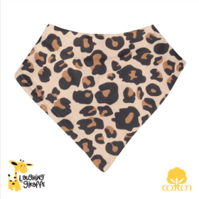 The Laughing Giraffe Baby Bandana Bib (Color: Tan Leopard, size: One Size)