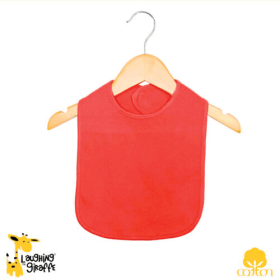 The Laughing Giraffe Baby Bibs With Velcro Closure (Color: Red, size: One Size)