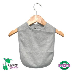 The Laughing Giraffe Baby Bibs With Velcro Closure (Color: Heather Gray, size: One Size)