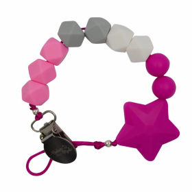 Pacifier Clip (Color: Shooting Star Fuchsia)