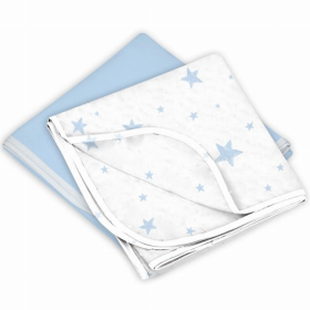 Flannel | Receiving Blanket 2Pack (Color: Blue Star - Blue Solid)