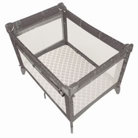 B & N Play Pen Sheet (Color: Grey Lattice)