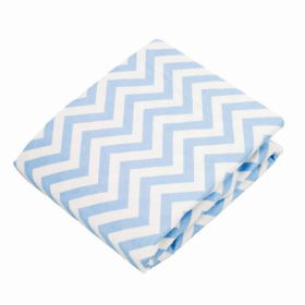 Fitted Crib Sheet (Color: Blue Chevron)