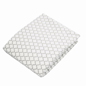 Fitted Crib Sheet (Color: W/Gry Ornament)