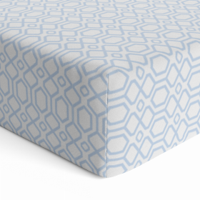 Fitted Crib Sheet (Color: Blueoctagon)