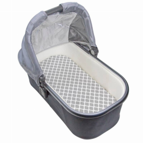 Fitted Bassinet Sheet (Color: Grey Lattice)