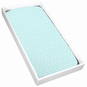 Fitted Change Pad Sheet (Color: Turqoise Octagon)