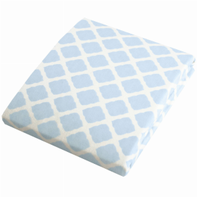 Fitted Change Pad Sheet (Color: Blue Lattice)