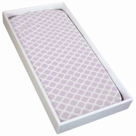 Fitted Change Pad Sheet (Color: Lilac Lattice)