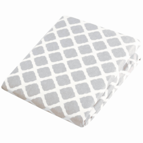 Fitted Change Pad Sheet (Color: Grey Lattice)