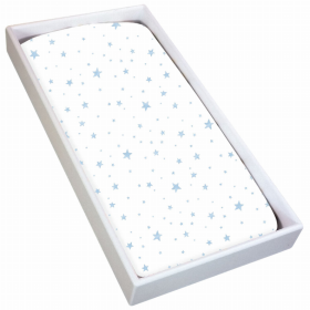 Change Pad Sheet Flannel (Color: Blue Scribble Star)