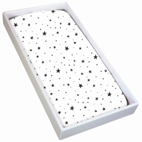 Change Pad Sheet Flannel (Color: Scribble Star B&W)