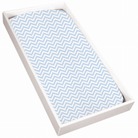 Terry Change Pad Sheet (Color: Blue Chevron)