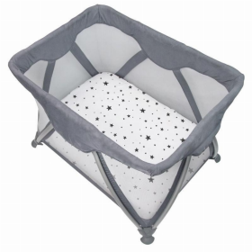 Portable Play Pen Sheet (Color: Scribble Star B&W)