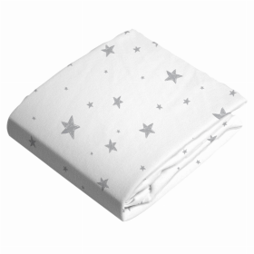 Change Pad Flannel Sheet (Color: Grey Scribble Star)