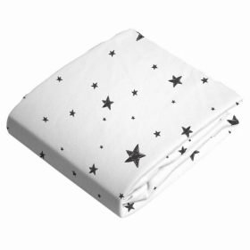 Change Pad Flannel Sheet (Color: Scribble Star B&W)