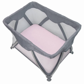 Org.Interlock Portable Play Pen Fitted Sheet (Color: Pink)