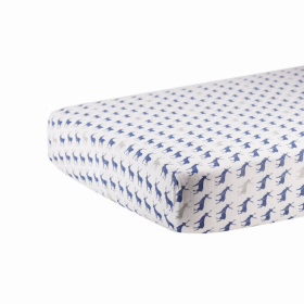 Deer Crib Sheet (Color: Blue)