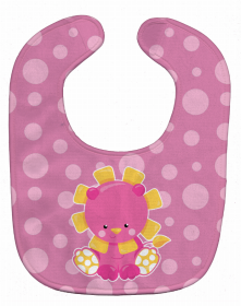 Girl Baby Bib (Color: Lions, size: 10 x 13)