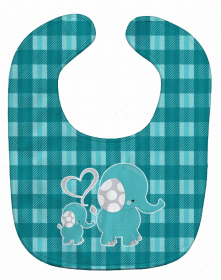 Plaid Animal Baby Bib (Color: Elephants, size: 10 x 13)