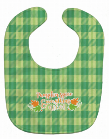 Seasonal Baby Bib (Color: Fall Pumpkin Spice Gingham, size: 10 x 13)