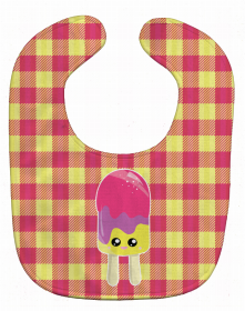 Ice Pop Baby Bib (Color: Popcicle Face Gingham1, size: 10 x 13)