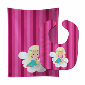 Fairy Baby Bib & Burp Cloth (Color: Fairies, size: 11 x 18)