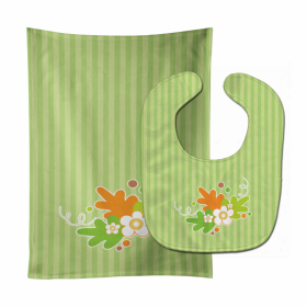 Seasonal Baby Bib & Burp Cloth (Color: Fall Leaves, size: 11 x 18)