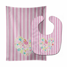 Flower Baby Bib & Burp Cloth (Color: Design1, size: 11 x 18)