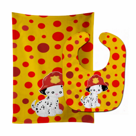 Fireman Baby Bib & Burp Cloth (Color: FireMan Dalmatian, size: 11 x 18)