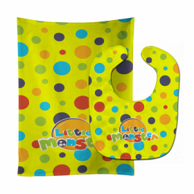 Little Monster Baby Bib & Burp Cloth (Color: Monster Baby, size: 11 x 18)