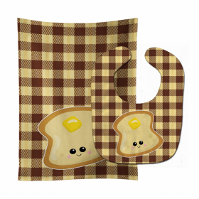 Breakfast Baby Bib & Burp Cloth (size: 11 x 18)