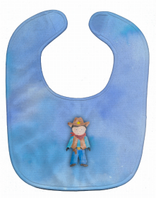 Western Baby Bib (Color: Cowboy Watercolor, size: 10 x 13)