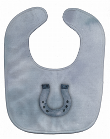 Western Baby Bib (Color: Horseshoe Watercolor, size: 10 x 13)