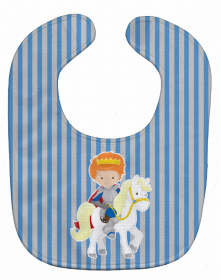 Boy Prince on Horse #2 Baby Bib (size: 10 x 13)