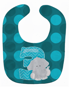 Zoo Animal Baby Bib (Color: Month 3 Elephant, size: 10 x 13)