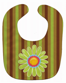 Flower Baby Bib (Color: Heart Flower Green #2, size: 10 x 13)