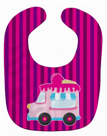 Ice Cream Baby Bib (Color: Ice Cream Truck Pink, size: 10 x 13)