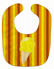 Ice Cream Baby Bib (Color: Ice Cream Cone Yellow, size: 10 x 13)