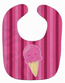 Ice Cream Baby Bib (Color: Ice Cream Cone Pink, size: 10 x 13)