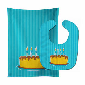 Birthday Baby Bib & Burp Cloth (size: 11 x 18)