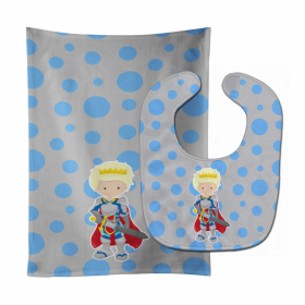 Boy Knight Baby Bib & Burp Cloth (size: 11 x 18)