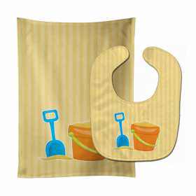 Beach Baby Bib & Burp Cloth (size: 11 x 18)