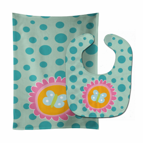 Insect Baby Bib & Burp Cloth (Color: Butterfly in Polkadots, size: 11 x 18)