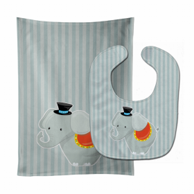 Circus Baby Bib & Burp Cloth (size: 11 x 18)