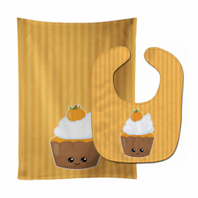 Seasonal Baby Bib & Burp Cloth (Color: Fall Cupcake, size: 11 x 18)