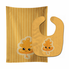 Seasonal Baby Bib & Burp Cloth (Color: Fall Leaf, size: 11 x 18)