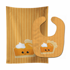 Seasonal Baby Bib & Burp Cloth (Color: Fall Pumpkin Pie, size: 11 x 18)